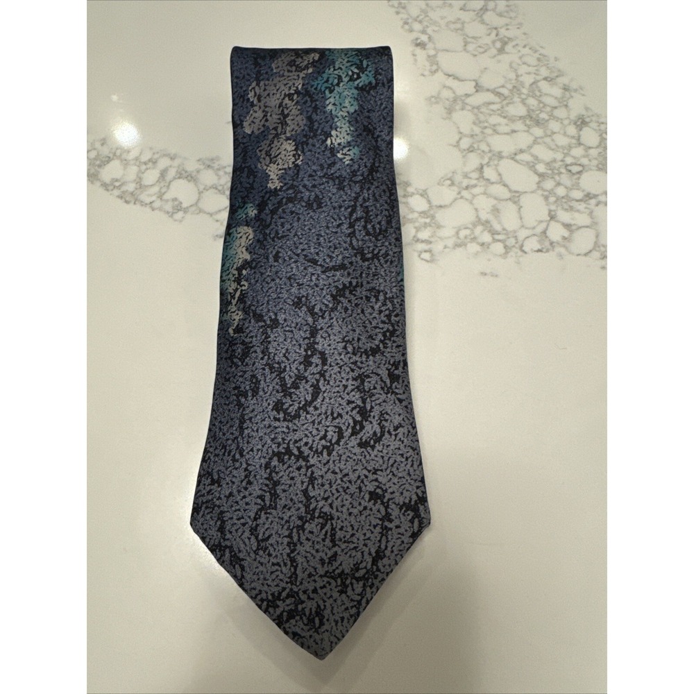Christian St John Snow Man Navy Tie Design, Italian‎ Silk, Handmade, USA